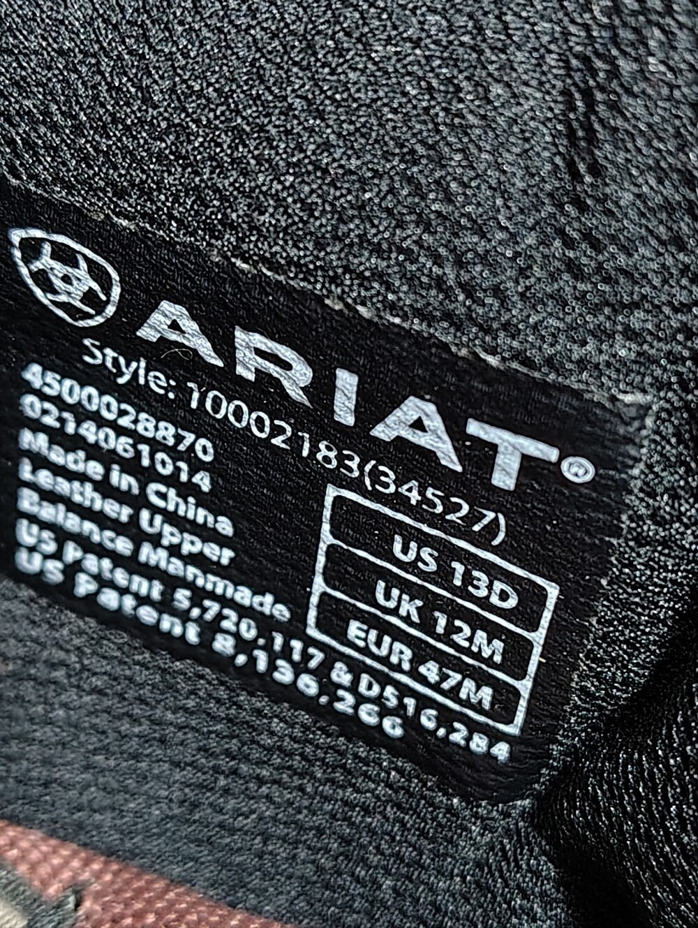 Ariat Terrain H02 Boots, Men # 13D, Waterproof - Picture 11 of 12